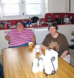 Jen, left, and Sue are consumers of Bloom House, a 150-year-old farmhouse in Middlesex County that is home to five SERV women recovering from severe and persistent mental illness. This high-independence program is the first of its kind for SERV Centers of New Jersey.